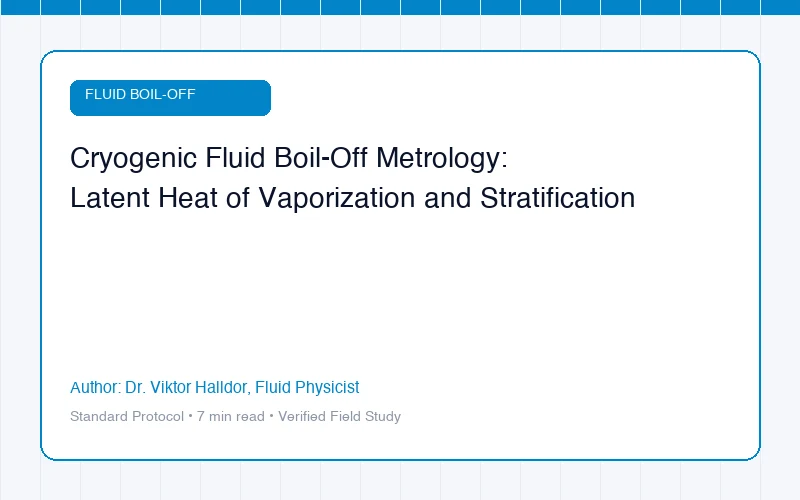 Cryogenic Fluid Boil-Off Metrology: Latent Heat of Vaporization and Stratification